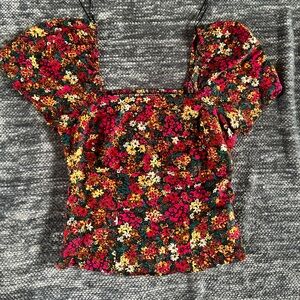 Old Navy Multicolor Floral Blouse